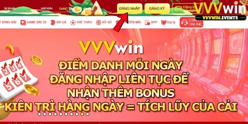 Đăng nhập VVVwin 2 Đăng nhập VVVwin