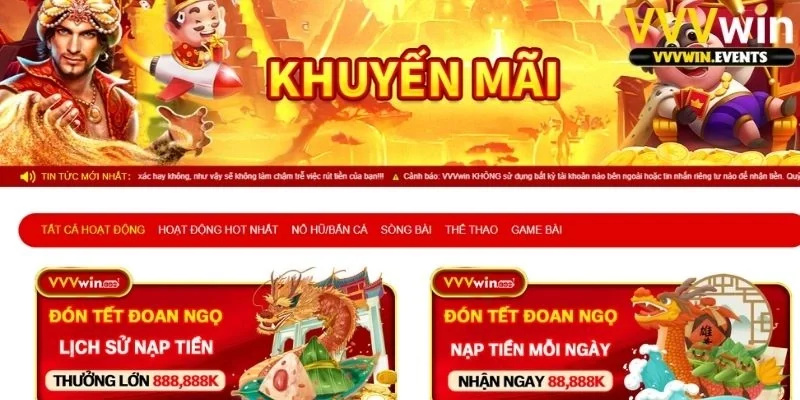 Khuyến mãi VVVwin 1 Khuyến mãi VVVwin